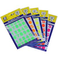 卓聯(lián) ZL28 自粘性標簽 直徑16mm 熒光（數(shù)字0-9）30*6張/本